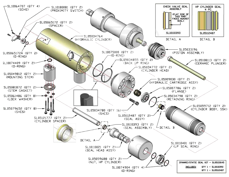 Flange  Hydraulic Seal Cartridge