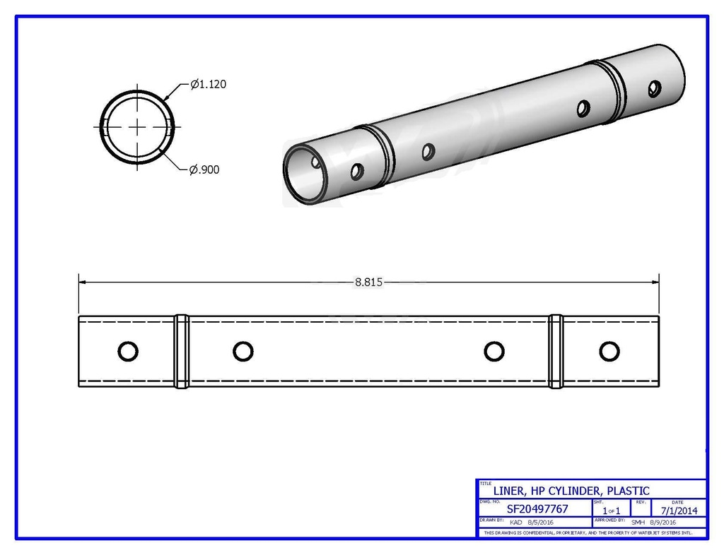 LINER  HP CYLINDER  PLASTIC