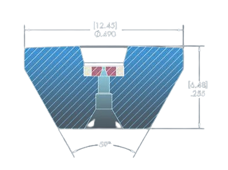 Orifice Assembly, .013&quot; / 0.33 mm, Abrasive, Sapphire