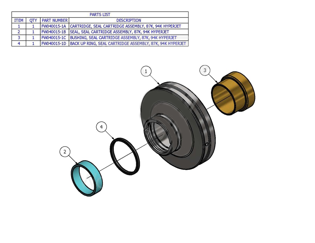 87K Intensifier (HyperJet) Seal Carrier Cartridge - Rexpoparts