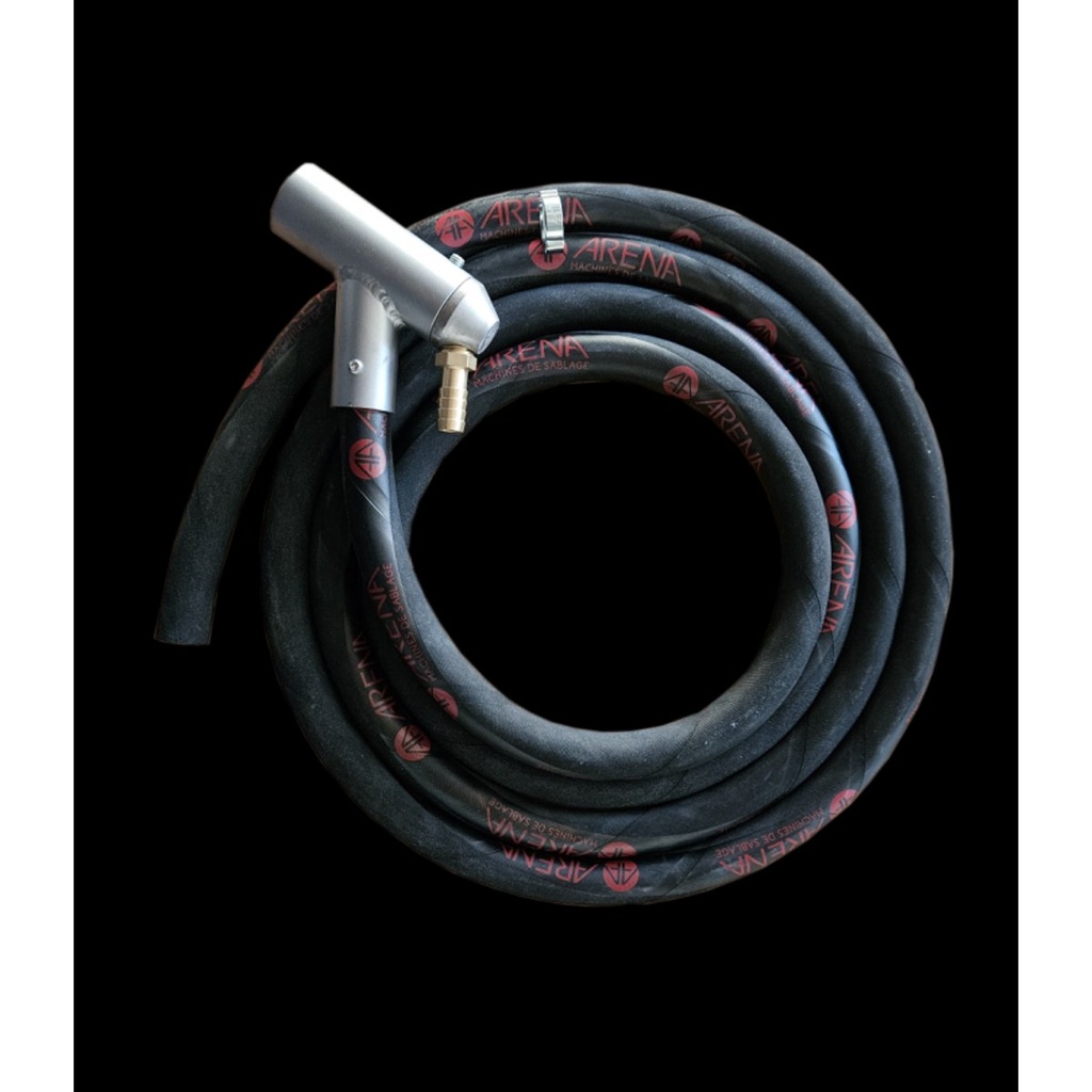 Nozzle holder with boron carbide nozzle, suction
