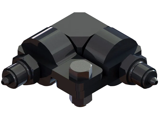 87K 1/4" 90 Degree Dual Axis Swivel