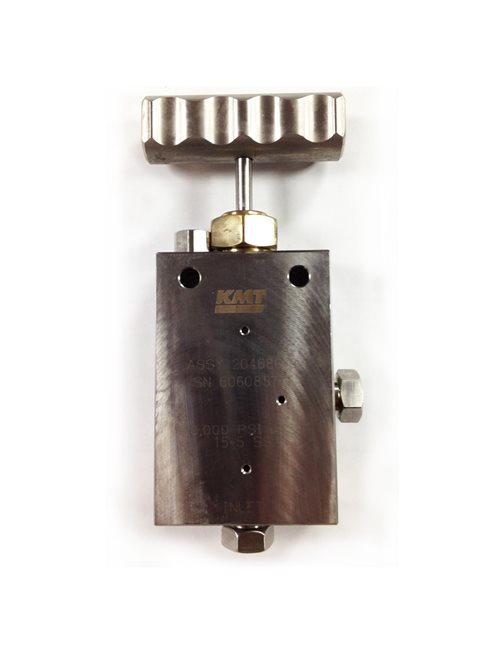 Hand Valve Assembly, UHP, 90 Degree, 2-Way, 9/16"