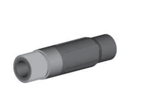 BP200 SiAlON Long Venturi Nozzle 1" Entry, 1-1/4" Zinc Alloy Thread 1/4"