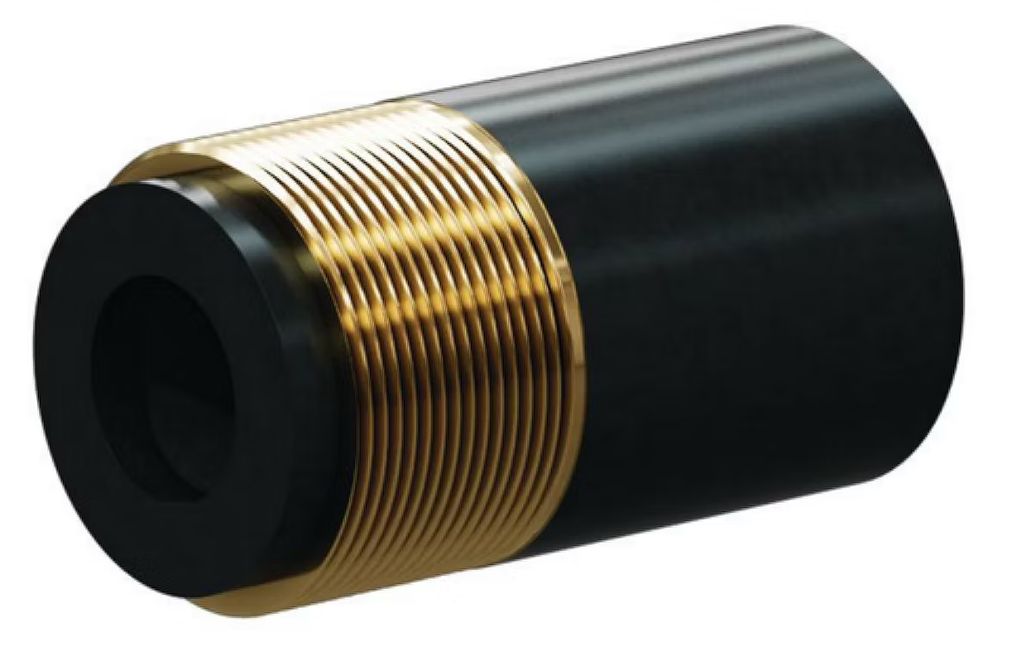Silicon Carbide Nozzle 1" Entry, 1-1/4" Brass Thread 7/16"