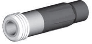SN159-PZA BP200 SiAlON Wide Long Venturi Nozzle  Entry, 1-1/4" Zinc Alloy Thread  Polyuret Jacket 1/2"