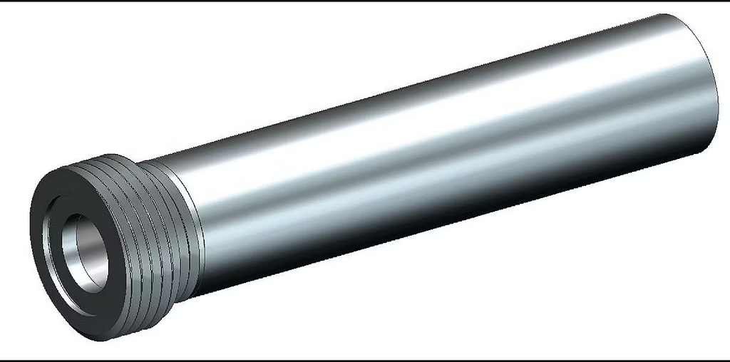 BLVE Boron Carbide Long Venturi Nozzle 50 MM 1" Entry, 50MM Thread SERIES Aluminum Jacket 7/16"