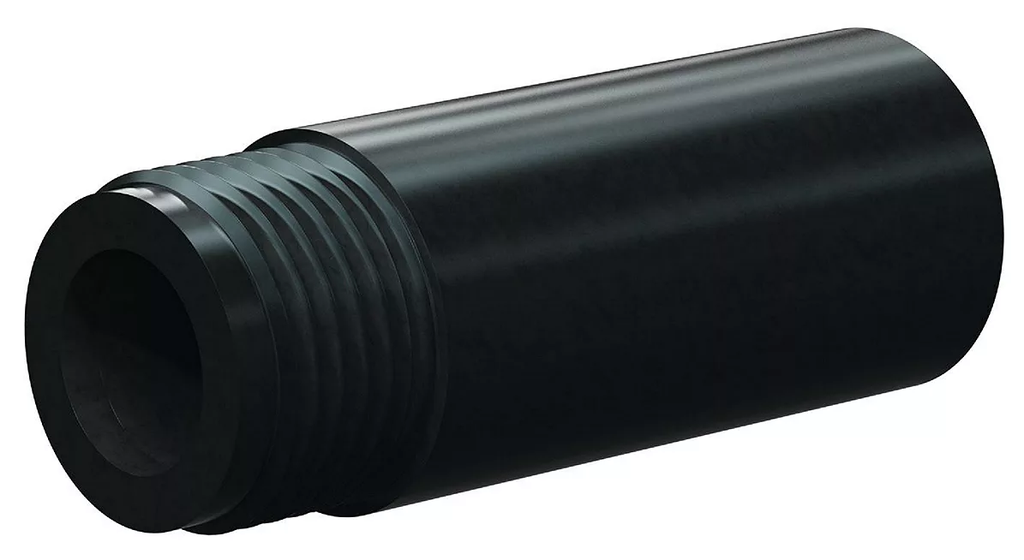 F AP Boron Carbid Med Length Vent Nozzle SERIES 1" Entry, 1-1/4" Polyuret Thread, 4-1/8" Length  Polyuret Jacket 3/8"