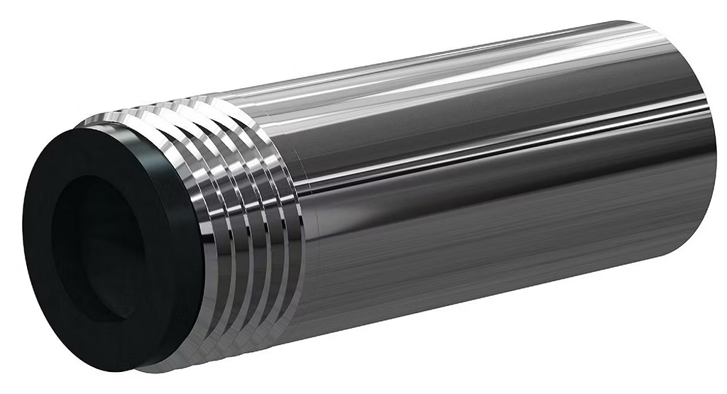 GV Boron Carbide Medium Length Venturi Nozzle SERIES 1/2" Entry, 3/4" Alumin Thread, 3-1/4" Length  Alumin Jacket 3/16"