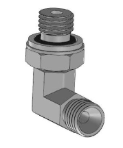Codo 90º M-M BSP, 3/8" BSP, 1/4" BSP