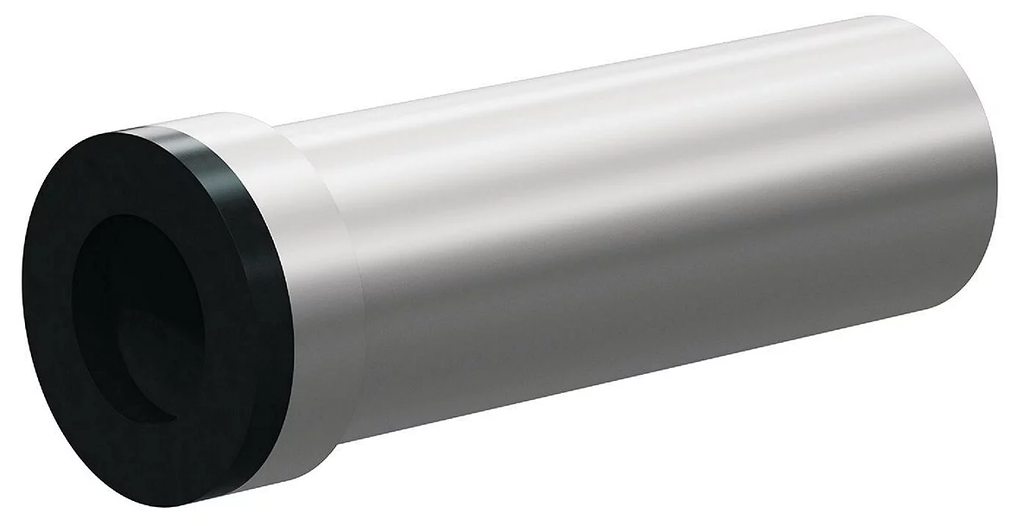 K Boron Carbide Medium Length Venturi Nozzle SERIES 1" Entry, 1-1/2" Flange, 4-1/8" Length  Flanged Alumin Jacket 1/4"