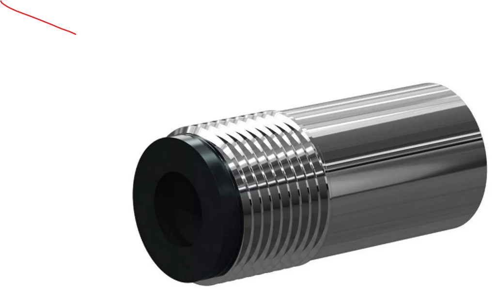 GV Boron Carbide Short Venturi Nozzle SERIES 1/2" Entry, 3/4" Steel Thread, 2-1/8" Length Steel Jacket 3/16"