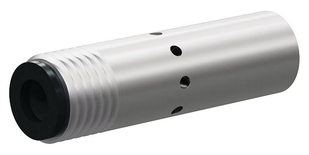 T124 Tungsten Carbide Air Induction Nozzle  SERIES 1/2" Entry, 3/4" Alumi Thread Alumi Jacket 1/4"