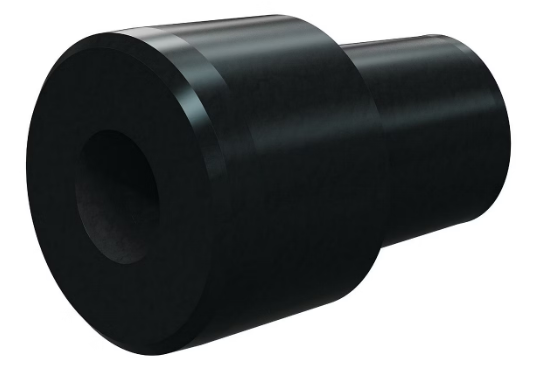 T106-FAP Tungs Carb Straight Bore Flanged Nozzle SERIES 2-1/16" Length All PolyJack 1/4"