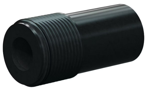 T122-AP Tungs Carb Short Straight Bore Nozzle SERIES 1" Entry, 1-1/4" Thread All Poly Jack 7/16"