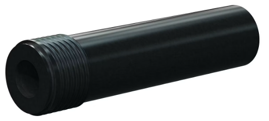 T123-AP Tungs Carb Long Straight Bore Nozzle SERIES 1" Entry, 1-1/4" Thread All Poly Jack 1/4"