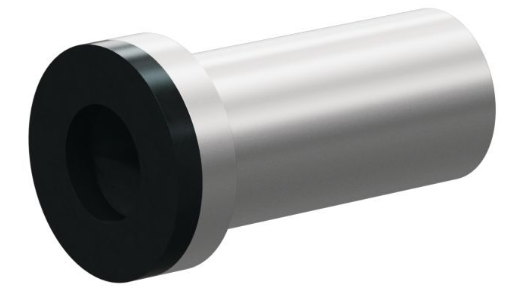 T134 Tungs Carb Straight Bore Nozzle SERIES 1" Flanged x 1-11/16" Length Flanged Alum Jack 5/16"
