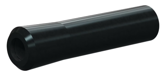 H AP Boron Carb Cone Shape 1-1/8" Base - Straight Bore Nozzle SERIES 1-1/8" Base x 4" Length Poly Jack 1/4"
