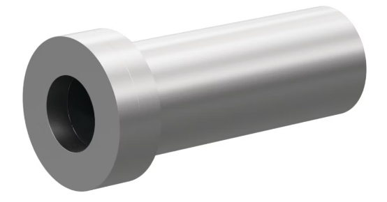 J Boron Carb Straight Bore 3/4" Entry SERIES 1-1/2" Flange, 3-1/8" Length Alum Jack 1/4"