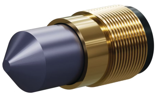 T090 Tungs Carb 90° Angle Nozzle SERIES 1-1/4" Brass Thread, Single Outlet 3/16"