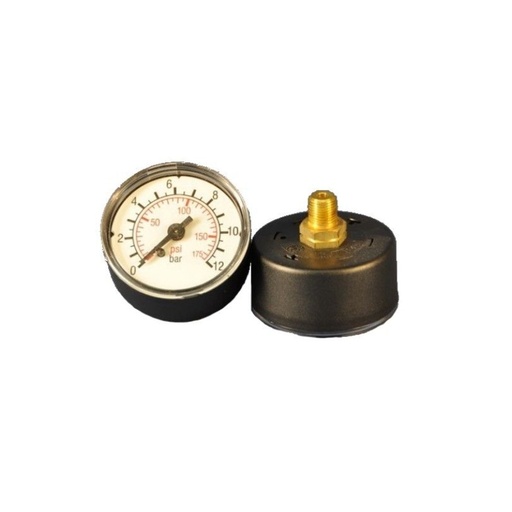 [MV40] Manómetro Ø 40 mm, R 1/8" trasero, 0-12 bar