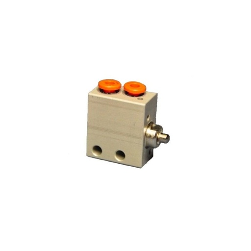 [DISTRI2] 3/2 micro-valve, mechanical NC, Ø 4 axial
