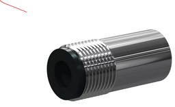 [B1505542] GV Boron Carbide Short Venturi Nozzle SERIES 1/2&quot; Entry, 3/4&quot; Steel Thread, 2-1/8&quot; Length  Steel Jacket 1/4&quot;